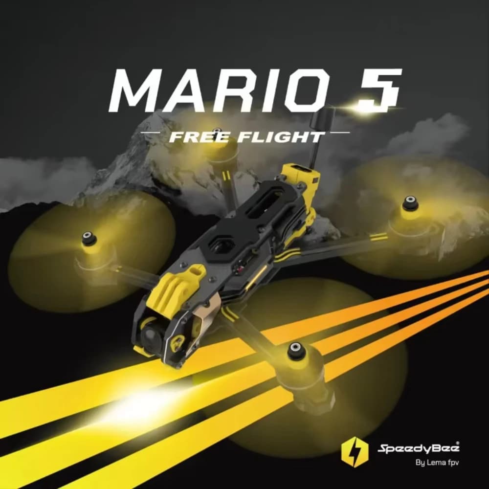 مجموعة إطار SpeedyBee Mario 5 O4 إصدار DC/XH مع لوحة ألياف كربونية FPV Freestyle طائرة سباق RC - 6