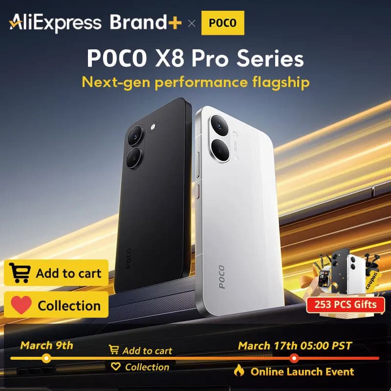 【عرض عالمي أول】 هاتف ذكي POCO X8 Pro Max إصدار عالمي، بطارية 8500 مللي أمبير، معالج Dimensity 9500s، شاشة AMOLED فائقة السطوع مقاس 6.83 بوصة بدقة 1.5K ومعدل تحديث 120 هرتز