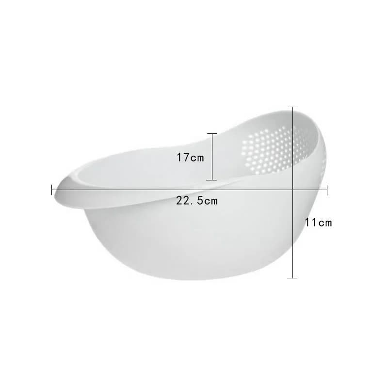 Rice Sieve Plastic Colander Kitchen Drain Basket with Handles Rice Bowl Strainer Strainer Basket Sink Drain Kitchen Tools - 6