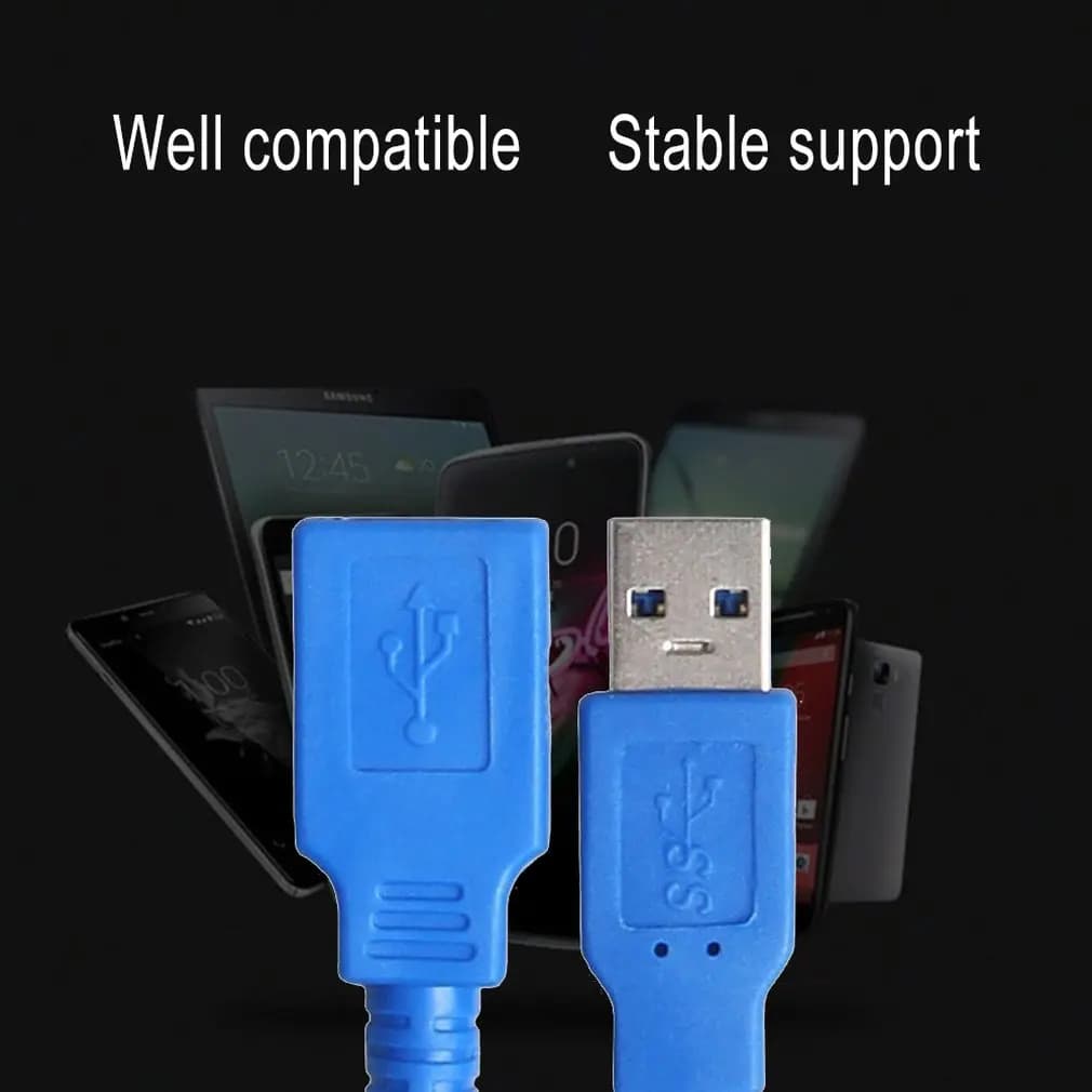 كابل تمديد USB 3.0 A ذكر إلى USB 3.0 A أنثى 0.5م 1م 1.5م 3م للابتوب والفأرة ولوحة المفاتيح والقرص الصلب والكمبيوتر - 6