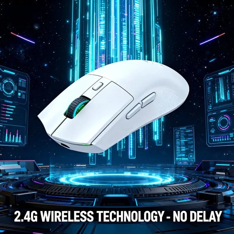 أتراك شاركس X11 ماوس لاسلكي (بلوتوث/2.4 جيجاهرتز)، مستشعر PAW3311، سرعة 400IPS، إضاءة RGB، ماوس ألعاب للكمبيوتر - 6