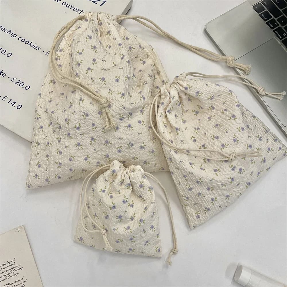 Cute Cartoon Women Makeup Bag Pouch Kawaii Portable Toiletries Cosmetics Storage Organizer Travel Cosmetic Bag Drawstring Case - 4