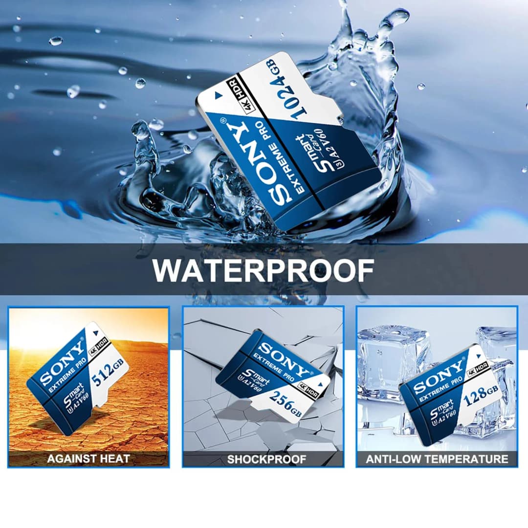سوني بطاقة فلاش عالية السرعة 1 تيرابايت بطاقة تخزين إكستريم 128 جيجابايت مايكرو TF/SD 256 جيجابايت 512 جيجابايت بطاقة ذاكرة سعة كبيرة لأجهزة الكمبيوتر المحمولة/الكمبيوتر/ماك - 2