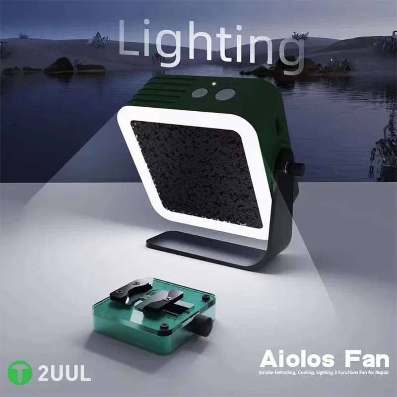 2UUL Aiolos Smoke Extracting Fan with Lighting Function for Mobile Phone Maintenance Motherboard Welding Repair Cooling Fan - 3