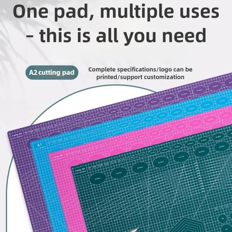 لوح قص A2 من PVC متين ذاتي الإصلاح لأعمال الخياطة اليدوية وقص الورق والنقش وسادة قص لأدوات الحرف الجلدية - 4