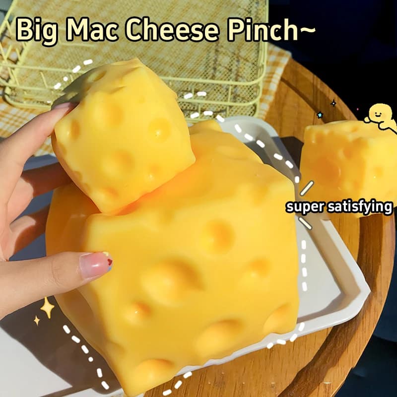 Simulate Cheese Slow Rebound Pinching Office Decompression Slow Rebound Cheese Pinching Ornament Relax And Decompress And Knead.