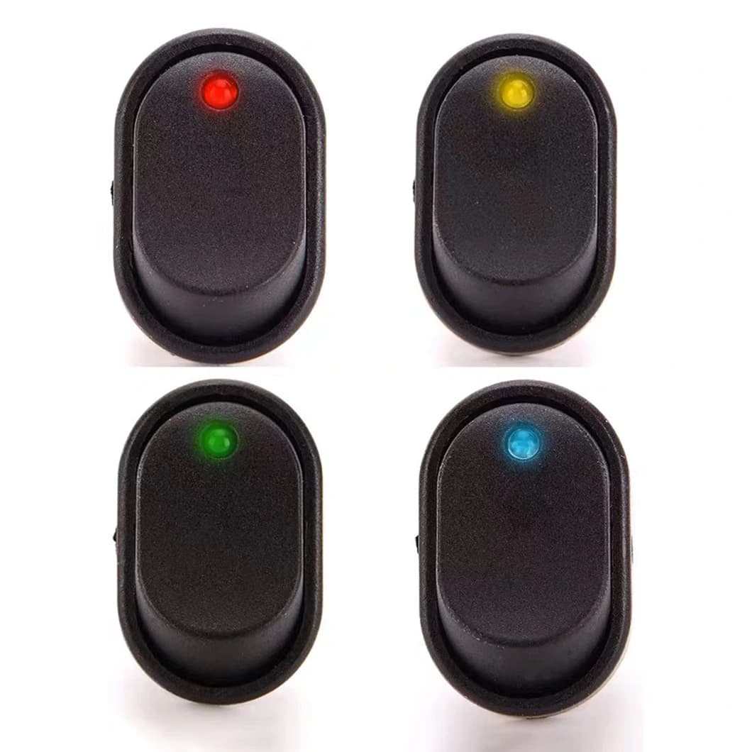 ABILKEEN ASW-20D 12 فولت 30A مصباح ليد سيارة تعديل التبديل ON-OFF M12 عيون القط الروك التبديل مع 3Pin محطة النحاس - 6