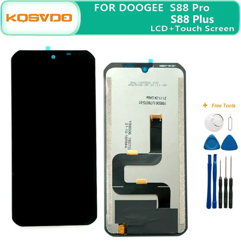 شاشة لمس أصلية جديدة شاشة عرض LCD لشاشة DOOGEE S88 Plus DOOGEE S88 Pro قطع غيار بديلة + أدوات فك التجميع