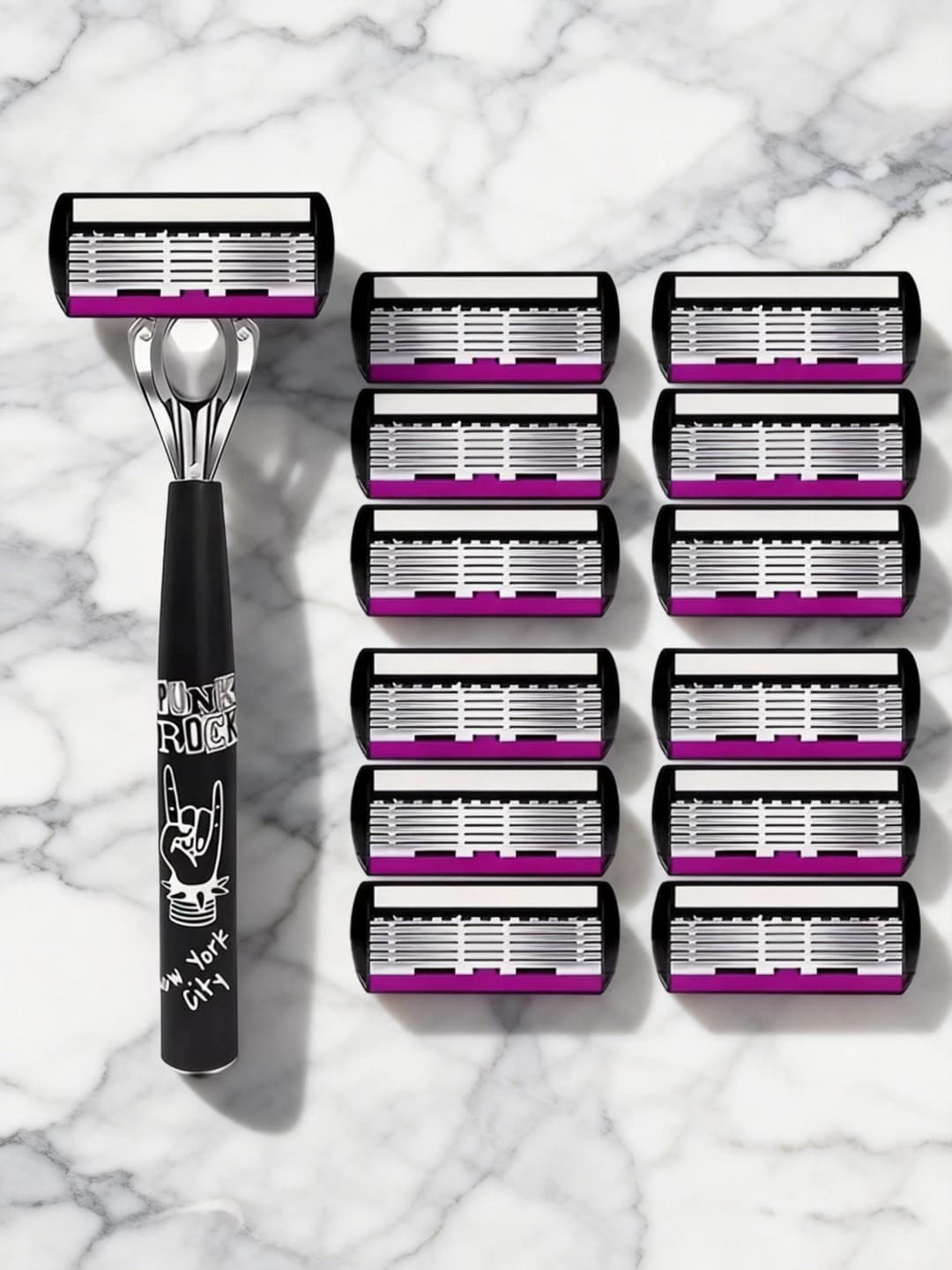 High Quality Men Safety razor 6-Layer Germany Stainless Steel Shaving Blades Manual Shaver Replacing Cutter Head