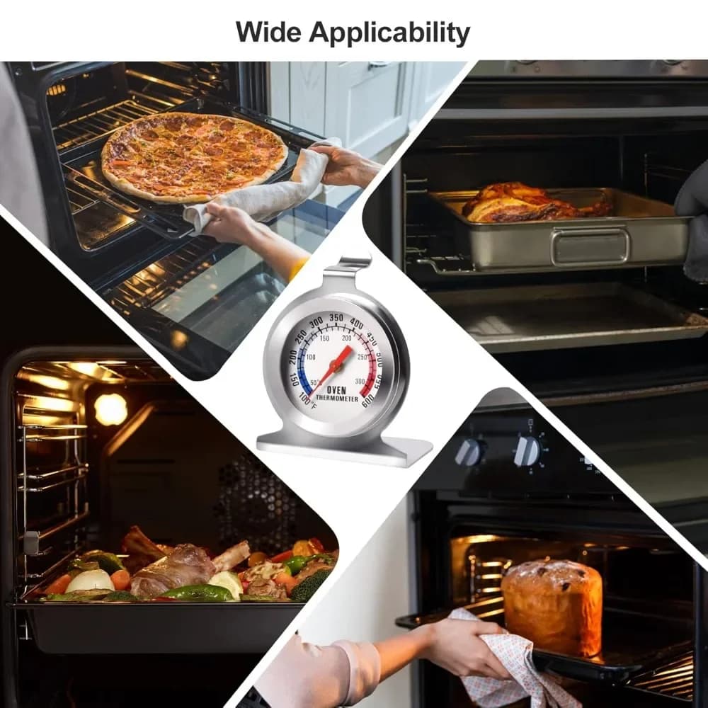 Stainless Steel Oven Thermometer for Ovens, Pizza Oven Accessories, Oven Measuring Instruments, Thermometer - 2