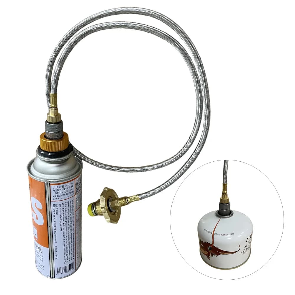 Outdoor Camping Gas Stove Propane Refill Adapter Gas Tank Connection Line Burner Adapter LPG Cylinder Hose Connector - 6