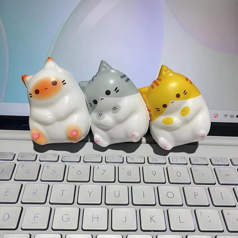 جديد جودة عالية القط لعبة تخفيف التوتر ضغط ضد الإجهاد الكرة الكرتون الجدول الحلي - 5