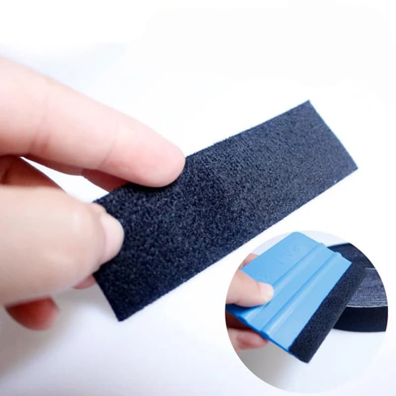 Carbon Fiber Vinyl Squeegee Spare Suede Fabric Cloth Car Wrap Tool Window Tint Scraper No Scratch Protector Edge - 2
