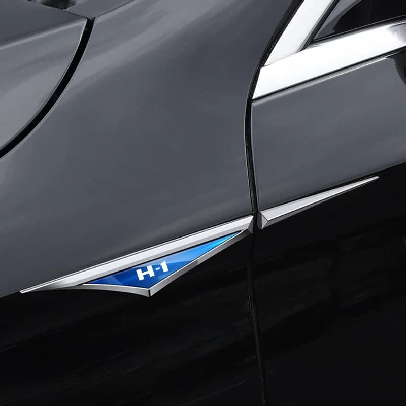 2pcs 3d alloy car stickers car accsesories accessory for Hyundai H1 - 5