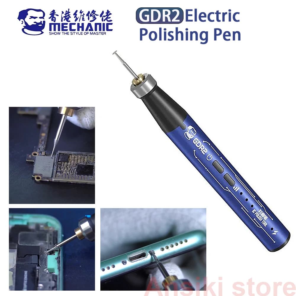 MECHANIC GDR2 Electric Polishing Pen 9pcs Diamond Grinding Heads for IC Chip Grinding PCB Cutting Phone Repair Tools - 2