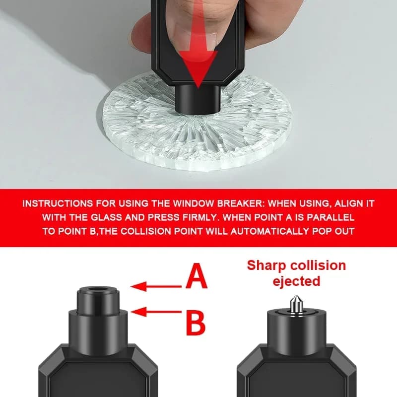 Car safety hammer emergency window breaker car multifunctional safety breaking hammer life hammer safety supplies Accessories - 6