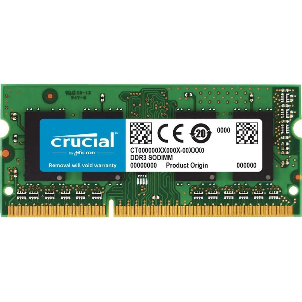 ذاكرة رام Crucial DDR3 DDR3L بسعة 8 جيجابايت و4 جيجابايت و2 جيجابايت بتردد 1066 ميجاهرتز و1333 ميجاهرتز و1600 ميجاهرتز PC3-12800 وPC3-10600 و204 دبابيس و1.35 فولت و1.5 فولت للابتوب SODIMM لاجهزة النوت بوك - 4