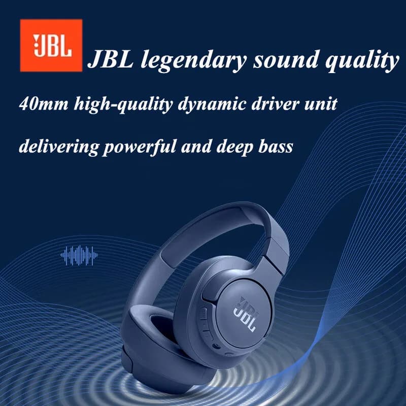 JBL TUNE 720BT سماعات بلوتوث لاسلكية حقيقية فوق الأذن أغطية أذن سيليكون قابلة للطي بعمر بطارية طويل - 5