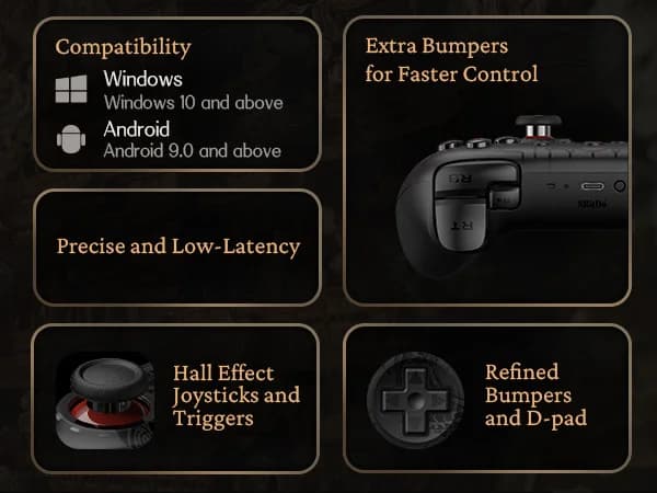 8BitDo & Black Myth : Wukong，Ultimate 2C Wireless 、Wired Gaming Controller for PC, Windows, Steam Deck, Raspberry Pi, Android - 5