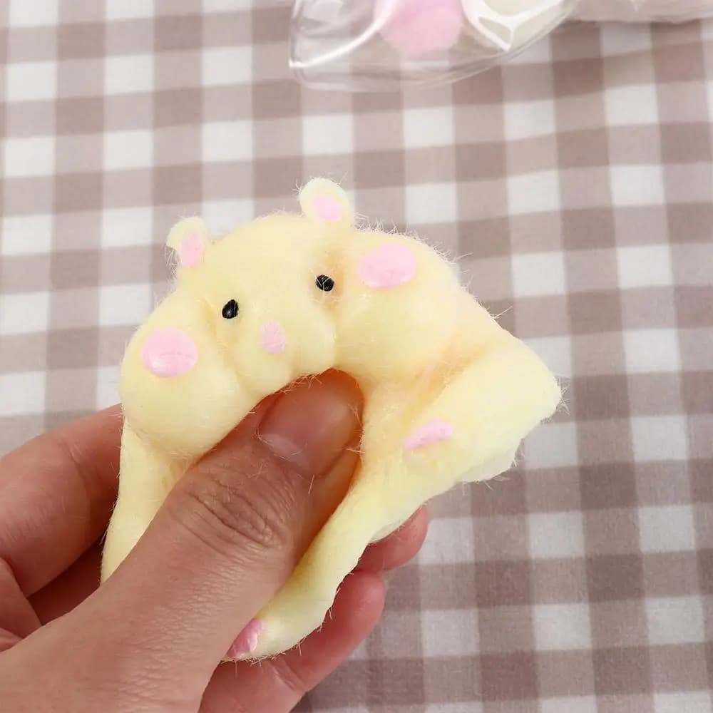 Cute Taba Squishy Hamster Squeeze Toy Cartoon Fidgets Toy Funny Plush Pinch Decompression Toy Stress Relief For Kids Adults Gift - 4