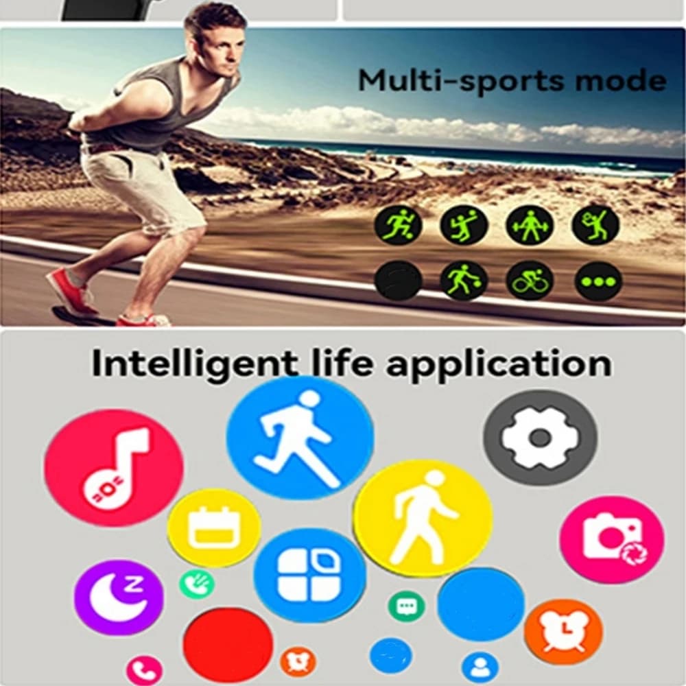 2026 New Men's Smart Watch Women's Gift 2.01inch HD Full Touch Screen Sports Fitness Watch Electronics Bluetooth Talk Smartwatch - 6
