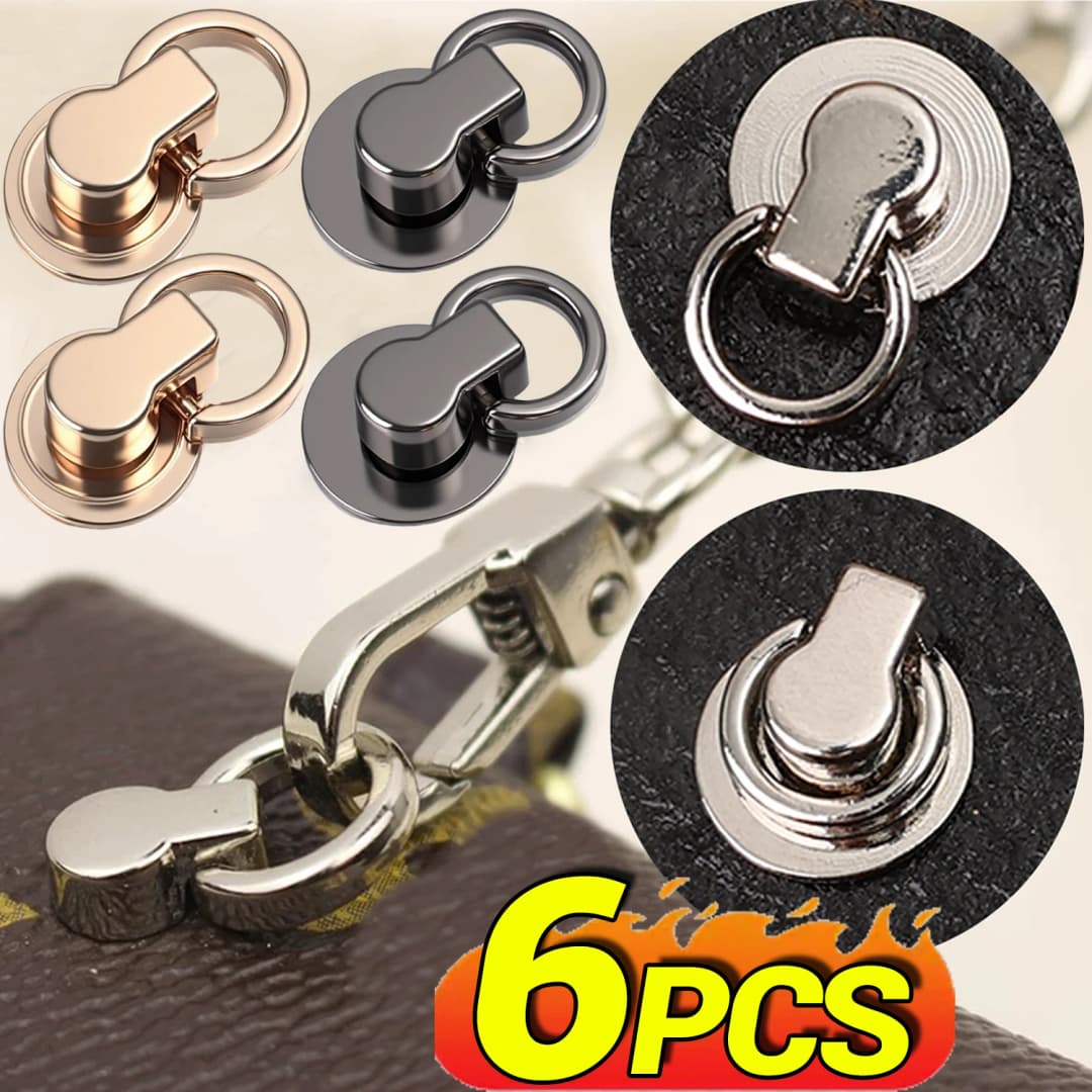 مشابك جانبية معدنية للأمتعة، إبزيمات لسلسلة حقيبة اليد، حلقة تعليق، قفل للمفاتيح مع خطاف لولبي، إكسسوارات مشابك حقائب يدوية