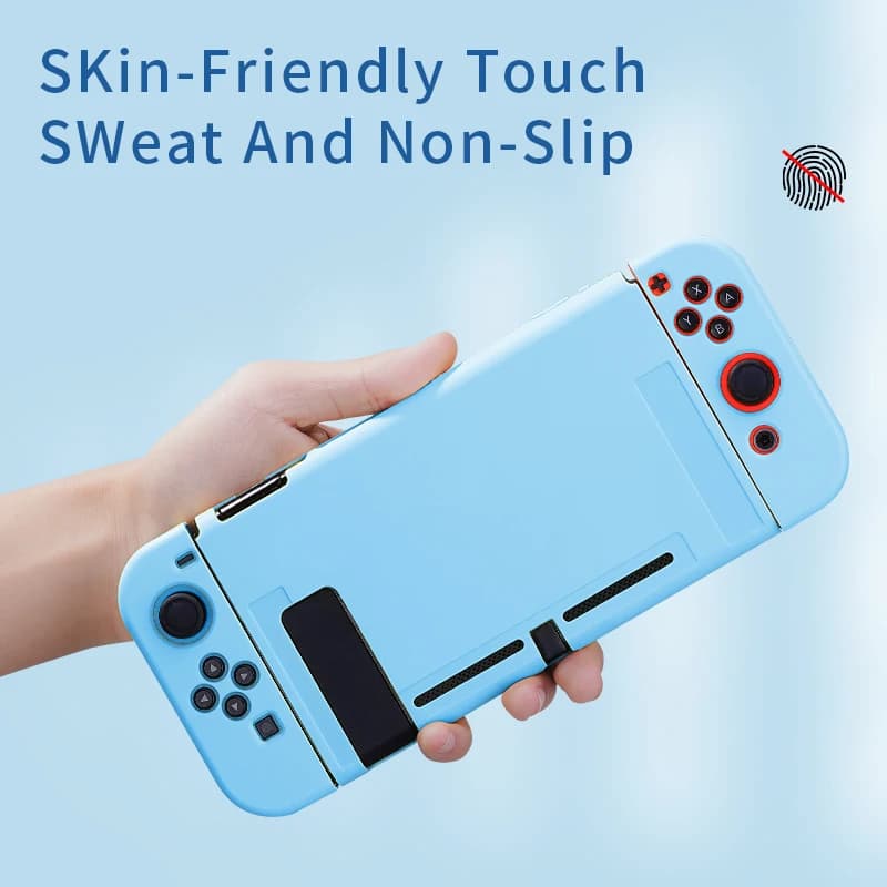 حافظة واقية متوافقة مع وحدة تحكم Switch ns/Nintendo Switch OLED وJoy-Cons، يمكن إدخال المفتاح في قاعدة الاتهام مع Shell - 5