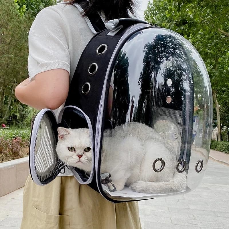 Pet Cat Carrying Bag Space Pet Backpacks Breathable Portable Transparent Backpack Puppy Dog Transport Carrier Space Capsule Bags - 6