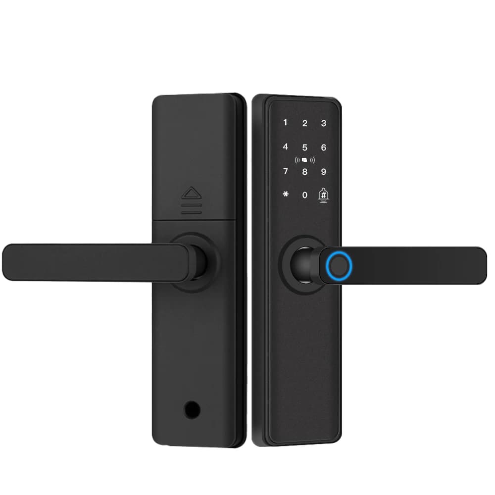 قفل باب إلكتروني ببصمة الأصبع تيا بلوتوث قفل باب خشبي ذكي قفل رقمي مع تطبيق تيا فتح ببصمة الأصبع أو البطاقة أو المفتاح - 6