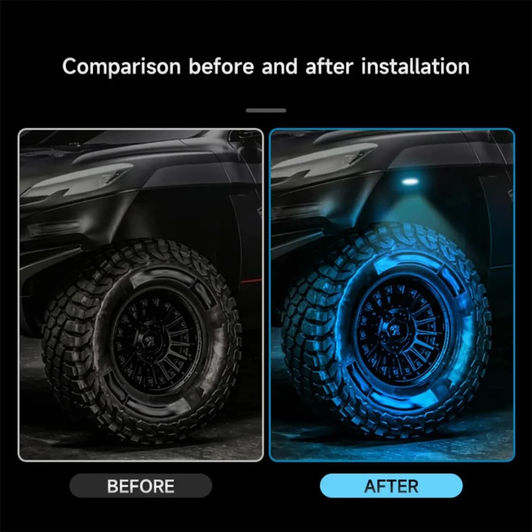 1/4pcs LED Car Chassis Light for Trucks LED Rock Lights with for Pickup Off Road Jeep SUV ATV UTV 12V Car RGB LED Rock Lights - 2