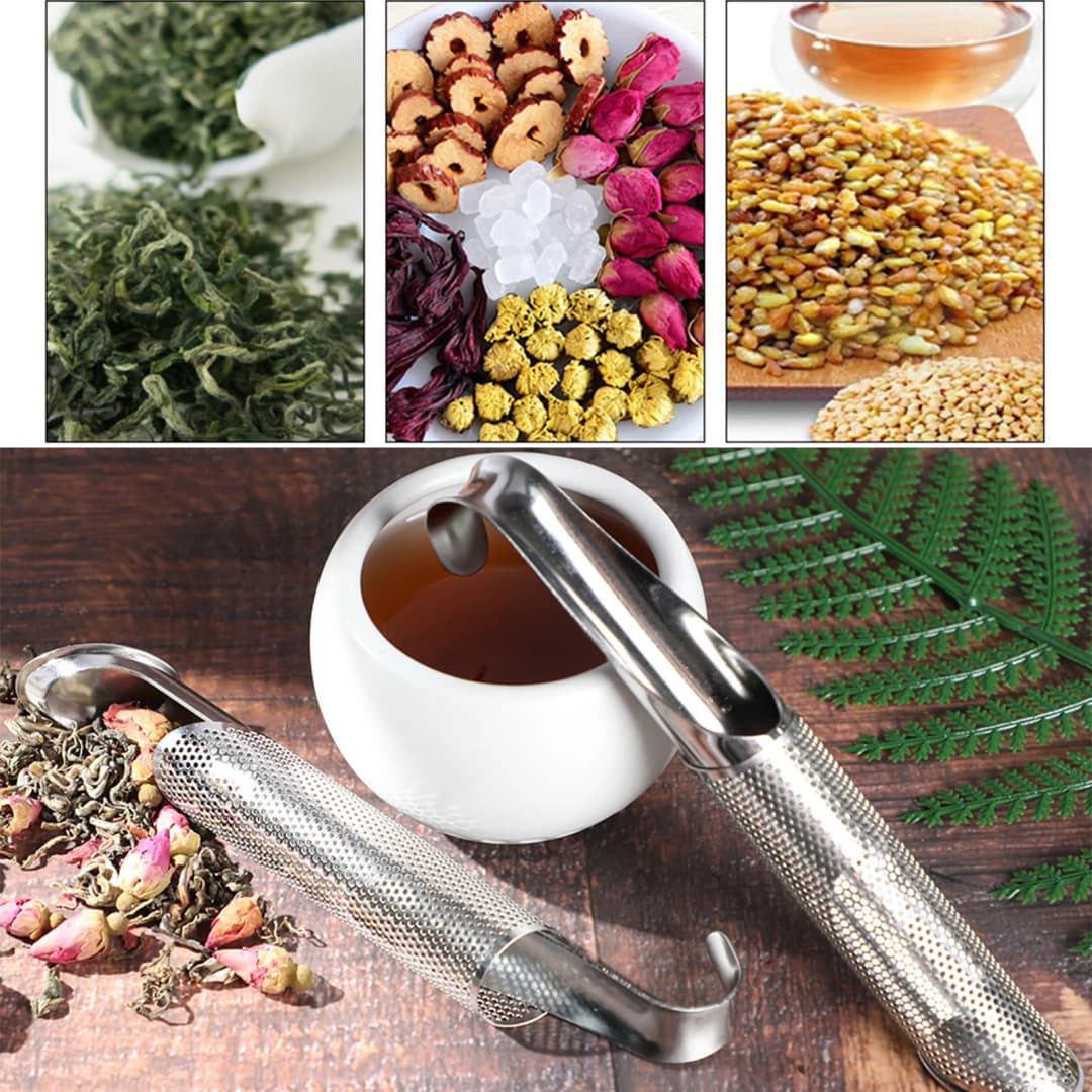 Stainless Steel Tea Infuser Filter with Hanging Hook Handle Tea Diffuser for Seeping Loose Leaf Teas & Coffees - 5