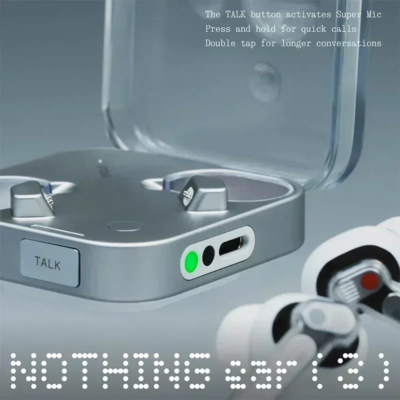 Nothing Ear (3) Wireless Earbuds Super Mic 45dB Hybrid Active Noise Cancelling Bluetooth Headphones Hi-Res 6 Mics, 12mm Dynamic - 2