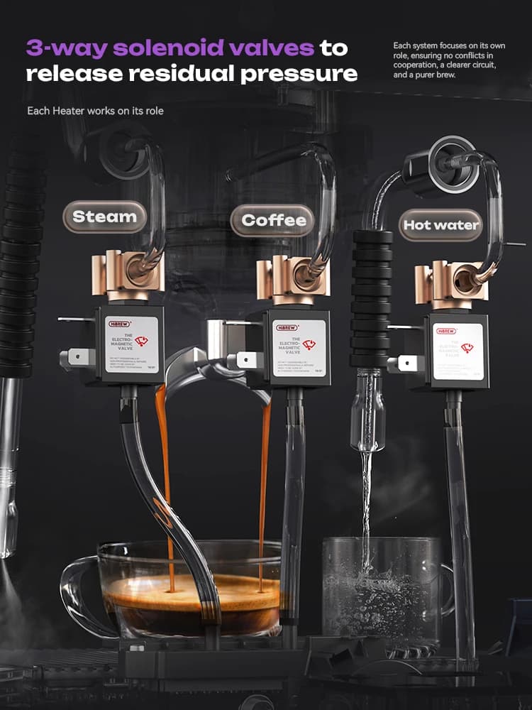 آلة قهوة تجارية HiBREW H21 بنظام 3 غلايات، مضخة مزدوجة، ضبط درجة حرارة الاستخراج، صانعة كابتشينو ولاتيه - 5