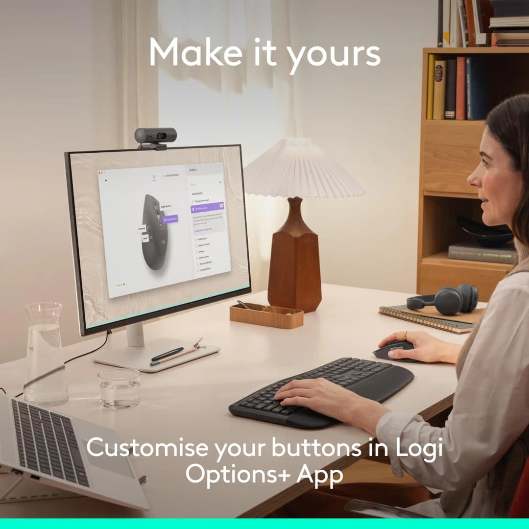 ماوس Logitech Signature Comfort Plus M850 L اللاسلكي عبر البلوتوث مع وسادة راحة اليد ونقرات صامتة - 6