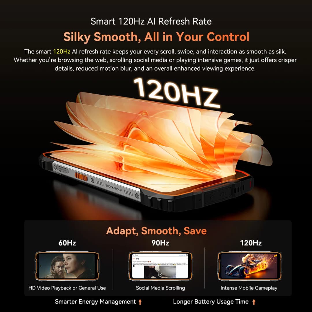 2025 Blackview OSCAL PILOT 3 Rugged Phone MTK 6300 12GB+256GB Telephone Portable 6.78" FHD+2.4K Display 120H Smartphone Android - 2