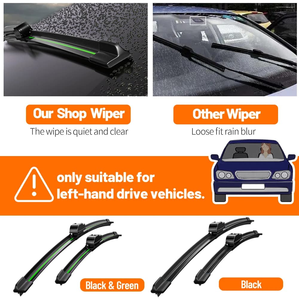2x For Suzuki Jimny JB23 JB43 JB33 JB53 JB74 JB64 Sierra 1998-2023 Front Windshield Wiper Blades 2018 2019 Windscreen Accessorie - 2