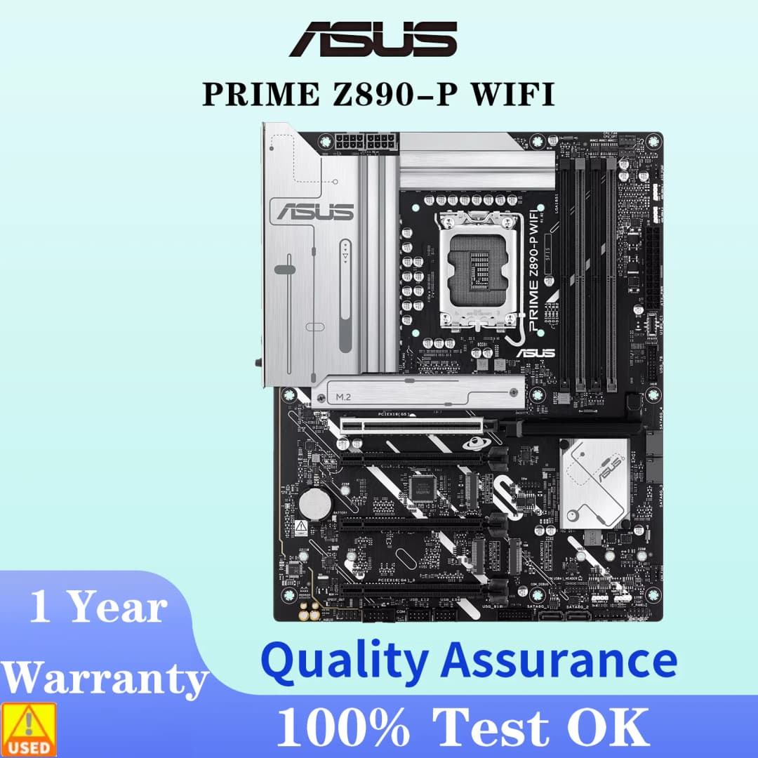 لوحة أم ASUS PRIME Z890-P WIFI، مقبس LGA1851، معالج DDR5 8666+MT/s (OC)، شريحة Z890، ATX - 2