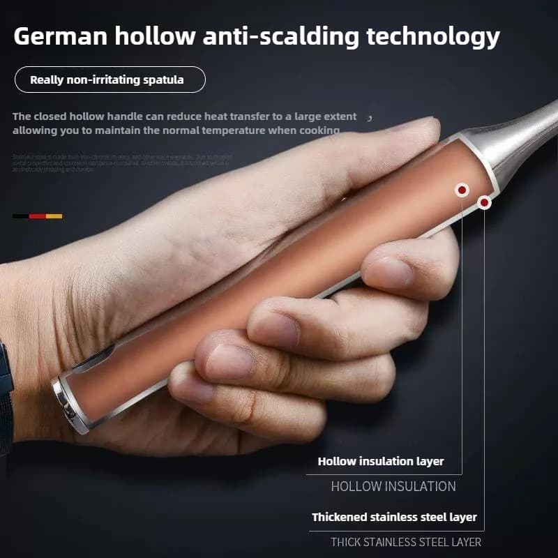 304 الفولاذ المقاوم للصدأ ووك ملعقة أدوات المطبخ المعدنية مشقوق تيرنر ملعقة مغرفة أدوات الطبخ أواني مجموعة اكسسوارات المطبخ - 5
