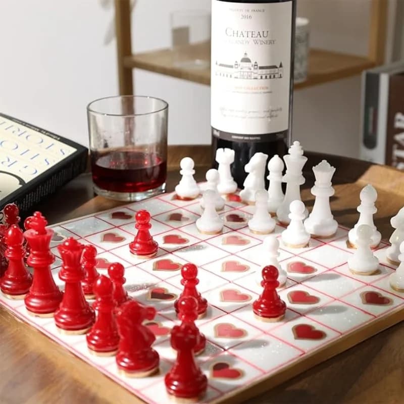 DIY كريستال الايبوكسي الراتنج العفن 3D قطعة الشطرنج قالب من السيليكون للراتنج - 6