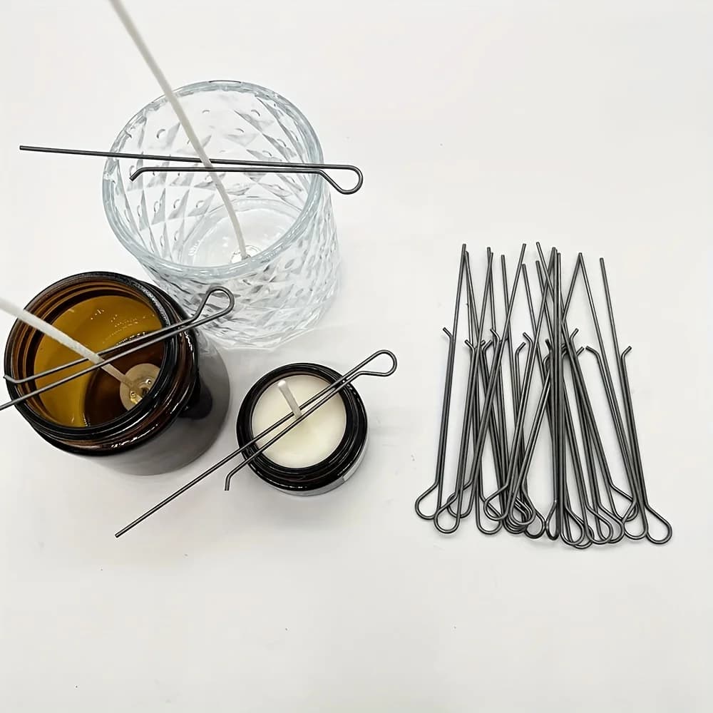 5/10Pcs 4.3 Inch Candle Wick Holders Clip Wick Fixer Stainless Steel Holders for Candle Making Metal Wick Centering Device Tools - 6