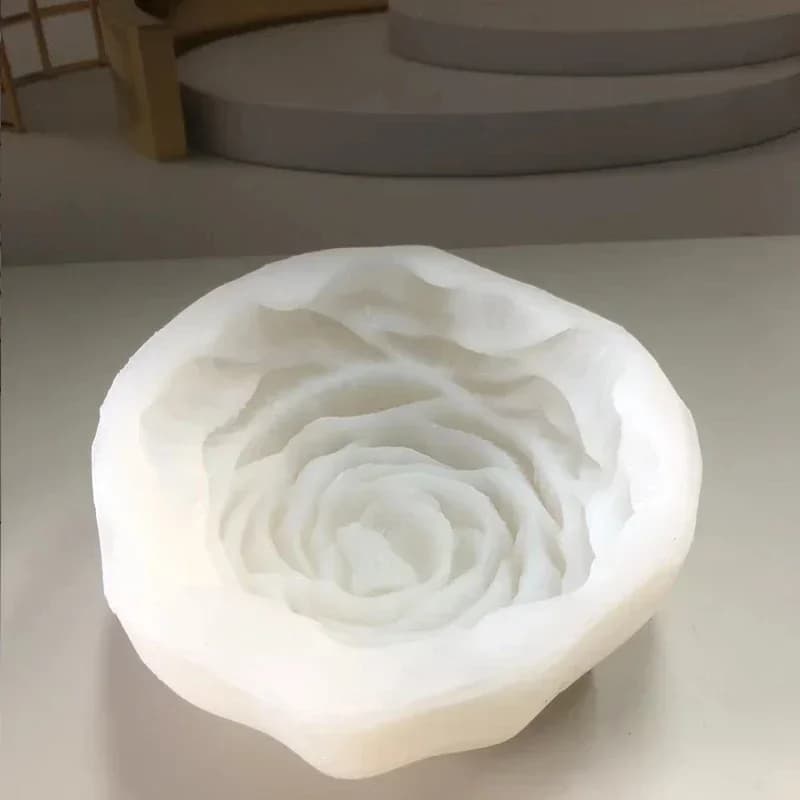 قالب سيليكون كبير جداً لصنع شموع على شكل زهور ثلاثية الأبعاد، أداة لصنع الجبس والراتنج، مجموعة لصنع الصابون اليدوي - 4