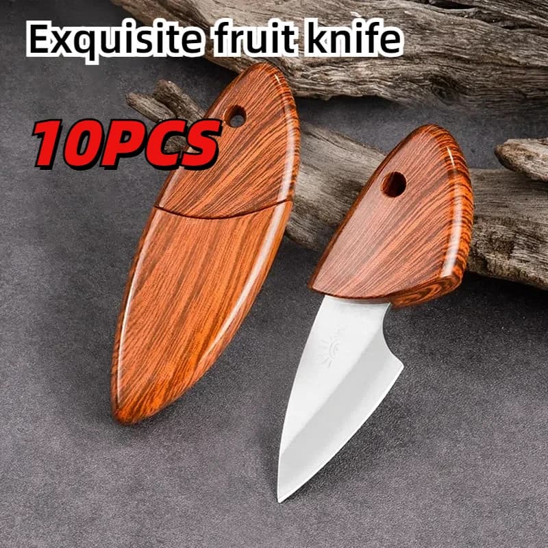 سكين فاكهة صغير حاد 1/10 قطع سكين جيب قابل للفك سكين جيب محمول
