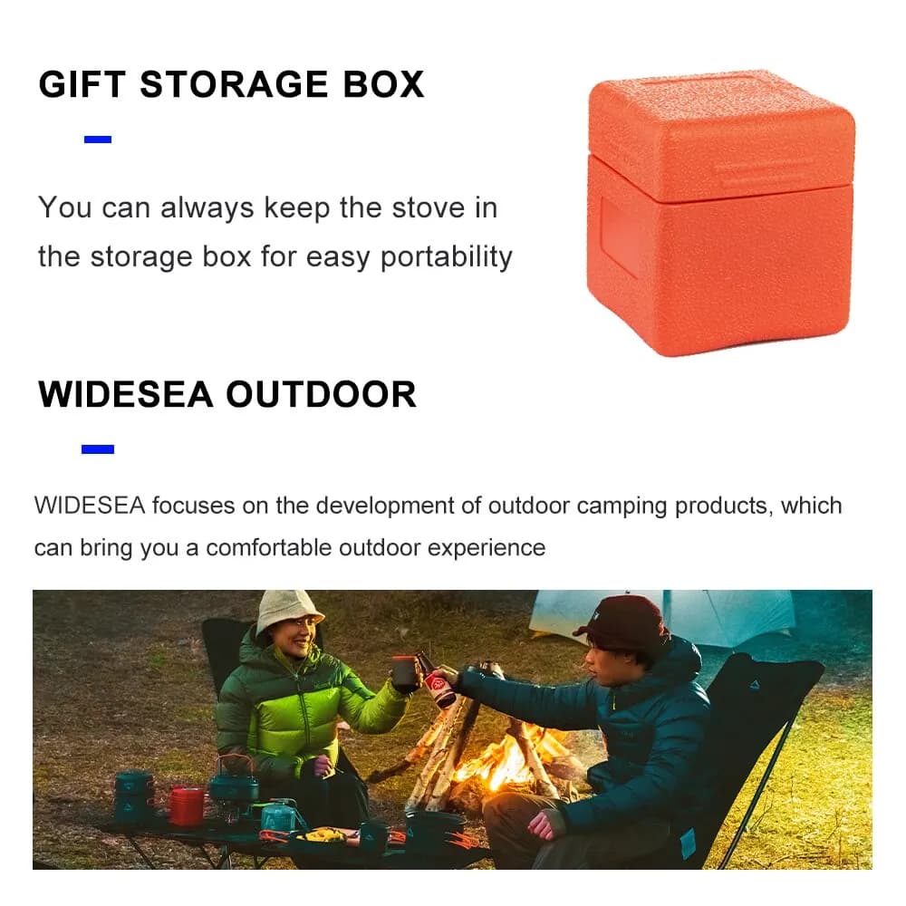 Widesea Camping Tourist Burner Big Power Gas Stove Cookware Portable Furnace Picnic Barbecue Tourism Supplies Outdoor Recreation - 6