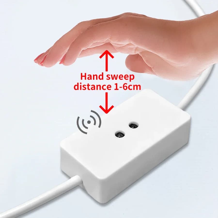 إضاءة ليد تحت الخزانة 1-10 متر، شريط ليد USB 5V مع مفتاح استشعار حركة اليد، إضاءة خلفية للمطبخ والسلالم والخزانة والسرير - 4