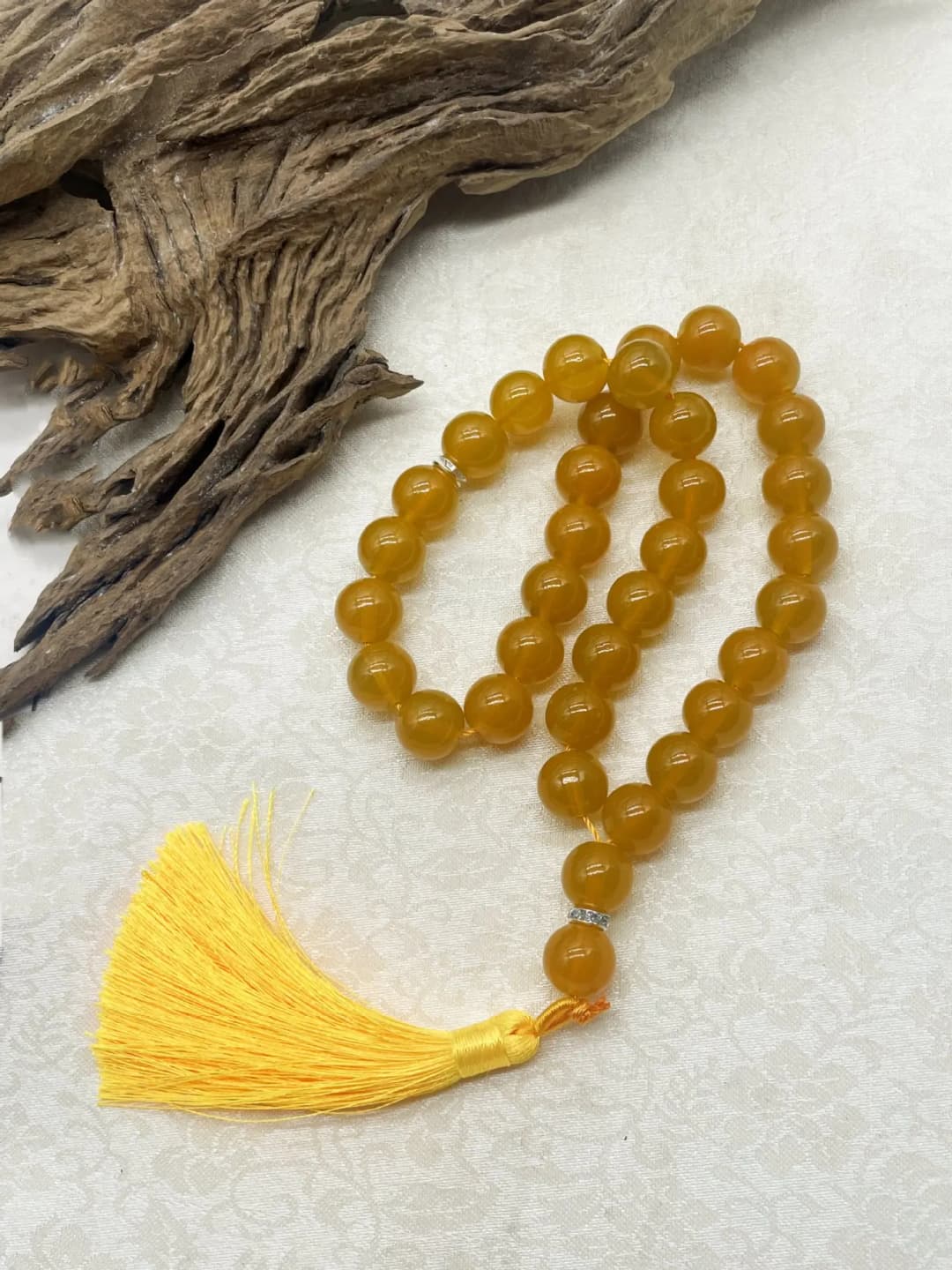 تسبيح زجاجي أنيق مع شرابة كلاسيكية، سوار خرز صلاة إسلامي بوهيمي، مسبحة على الطراز العربي للارتداء اليومي والصلاة - 4