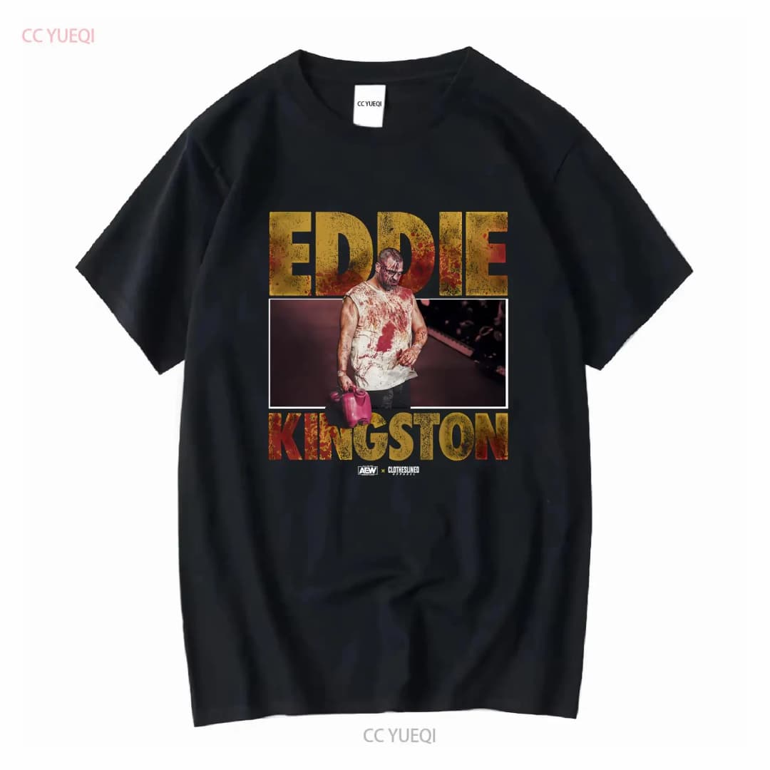 Eddie Kingston Demons AEW x Clotheslined Apparel Official T Shirt long or short sleeves vintage Washed Breathable Comfortable