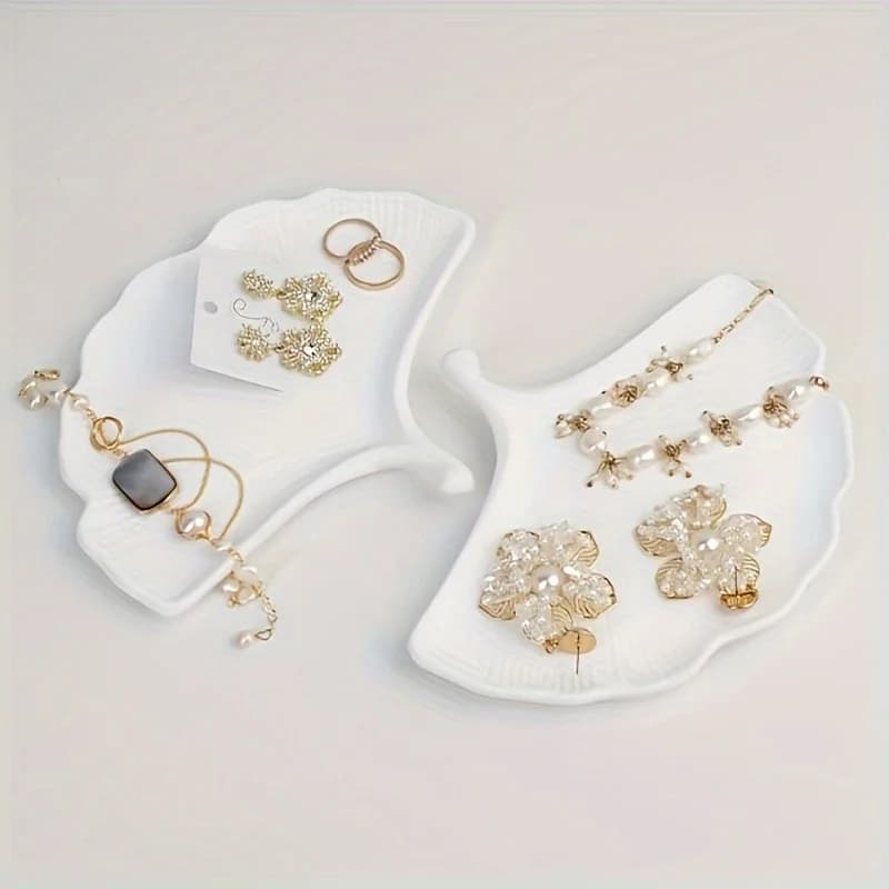 1pc Concrete Ginkgo Leaf Tray Silicone Mold Handmade Maple Leaves Shape Jewelry Storage Tray Dish Tray Molds - 5