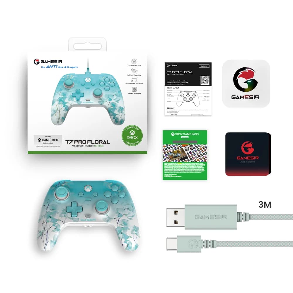 GameSir T7 Pro Floral Xbox Gamepad Hall Effect Game Controller for Xbox Series X, Xbox Series S, Xbox One X | S game console - 6