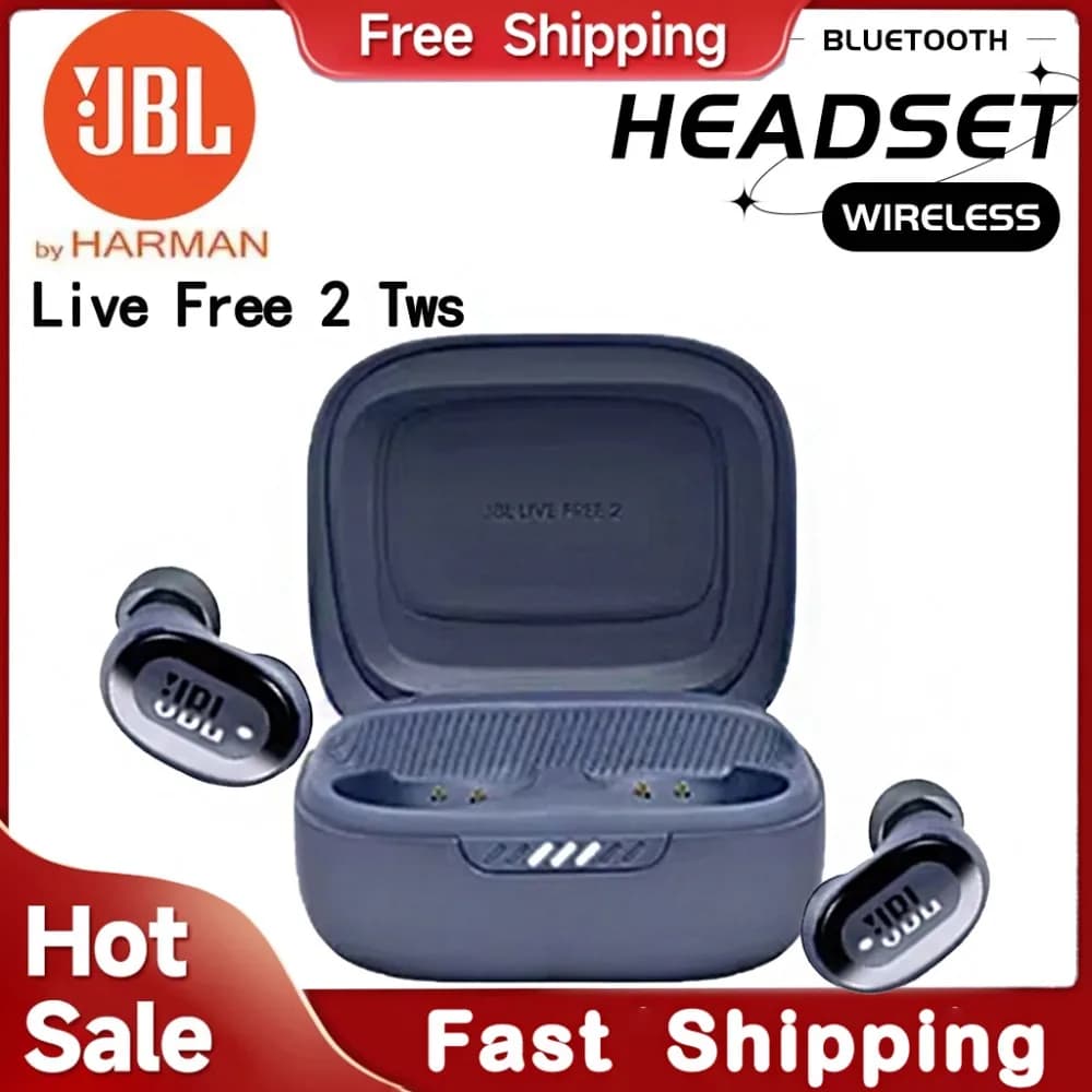 سماعات أذن لاسلكية JBL Live Free 2 TWS، بلوتوث، إلغاء الضوضاء النشط، سماعات رأس JBL Live Free 2
