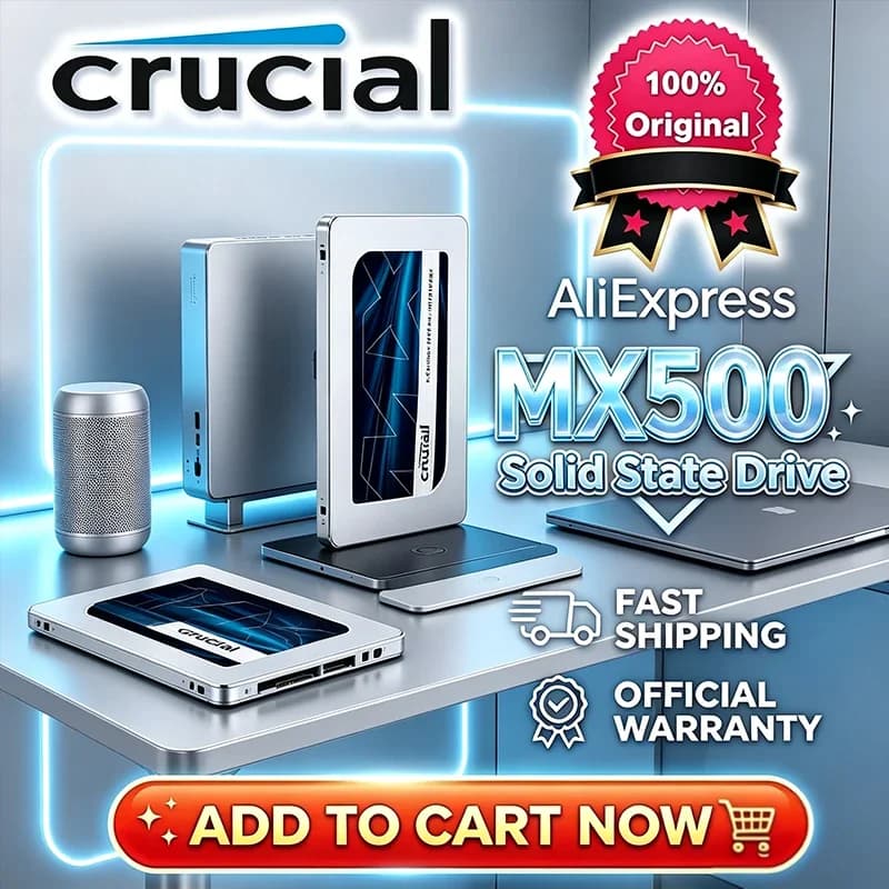 قرص تخزين داخلي عالي السرعة Crucial MX500 BX500 بسعات 240 جيجا بايت و500 جيجا بايت و1 تيرا بايت و2 تيرا بايت، 2.5 بوصة SATA SSD بتقنية 3D NAND لأجهزة الكمبيوتر المحمولة والمكتبية